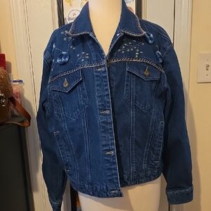 Liz Claiborne Starry Blue Denim Jacket